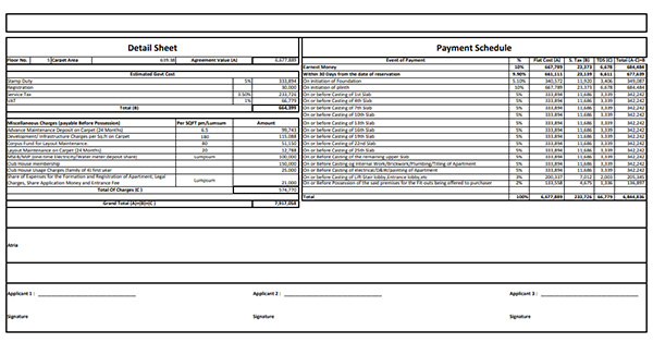 Kalpataru Paramount Project Costing Plan